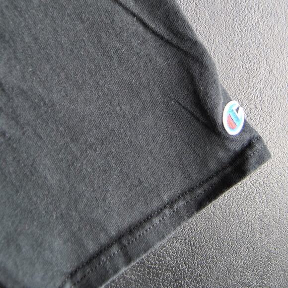 Champion Large Black w/ White & Red Logo Short Sleeve Shirt - Picture 4 of 5